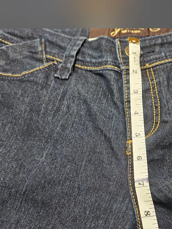 Vtg Y2K Grane Bootcut Jeans | Dark Wash Embroidered Flap Pockets | Size 9 Long - Picture 6 of 8